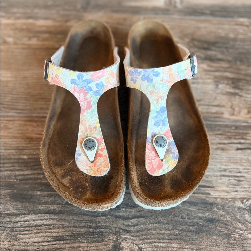 Birkenstock Gizeh BS Sandals Super Natural Floral Euro US 7